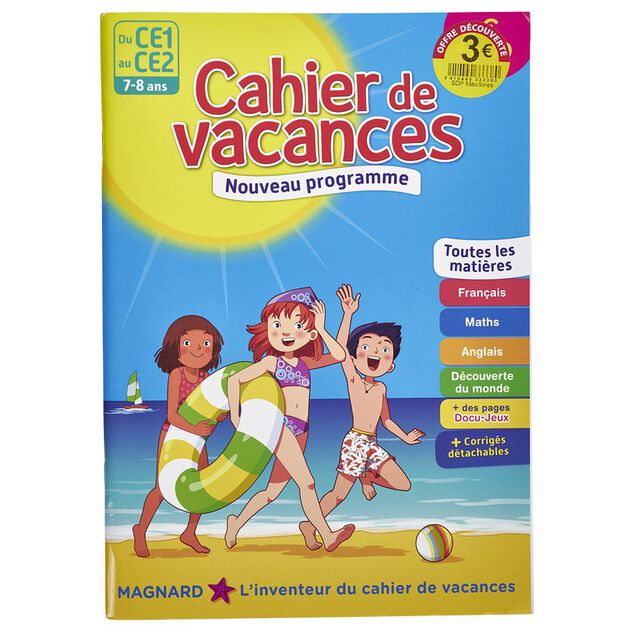 Cahier de vacances enfant