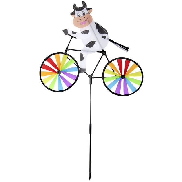 Moulin &agrave; vent &agrave; planter forme v&eacute;lo multicolore H59cm (3 mod&egrave;les)