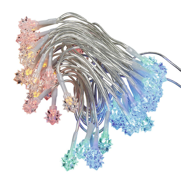 Guirlande électrique 50 Diamants Led Multicolore clignotant 4,9 m