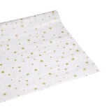 Toile cir&eacute;e cristal &eacute;toile dor&eacute; moucharabieh jaune 140cm