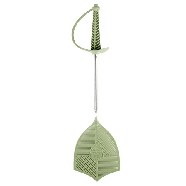 Tapette &agrave; mouches t&eacute;lescopique L89cm (2 mod&egrave;les jaune ou vert)