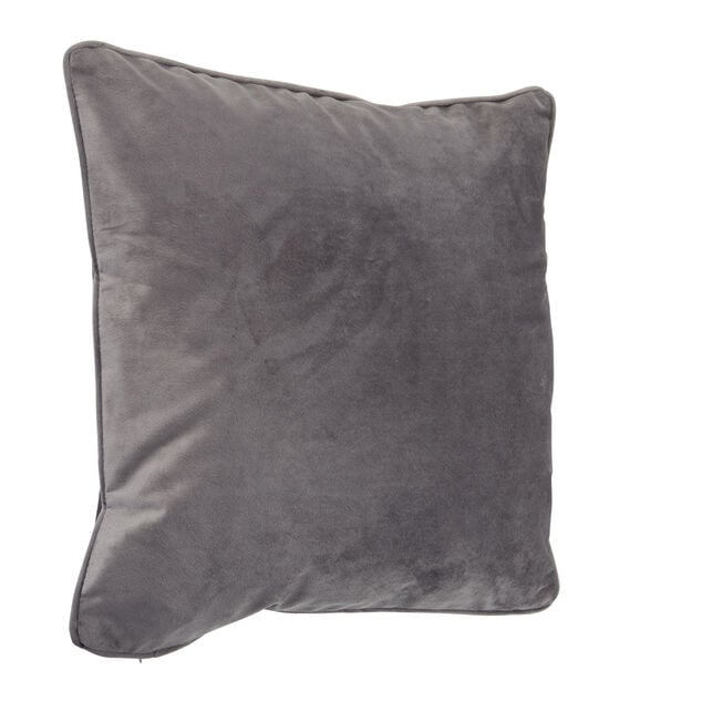 Housse de coussin en velours gris