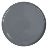 Assiette ronde plate Nordic porcelaine gris