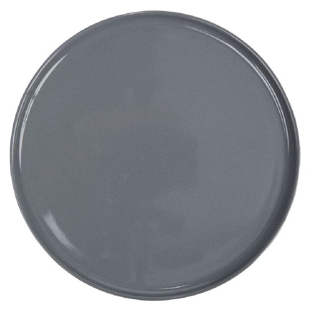 Assiette ronde plate Nordic porcelaine gris