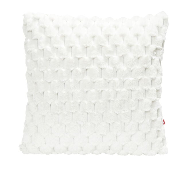 Housse de coussin effet fausse fourrure lapin 45x45cm (3 mod&egrave;les)