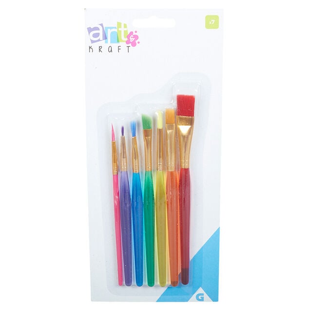 Pinceau multicolore x7