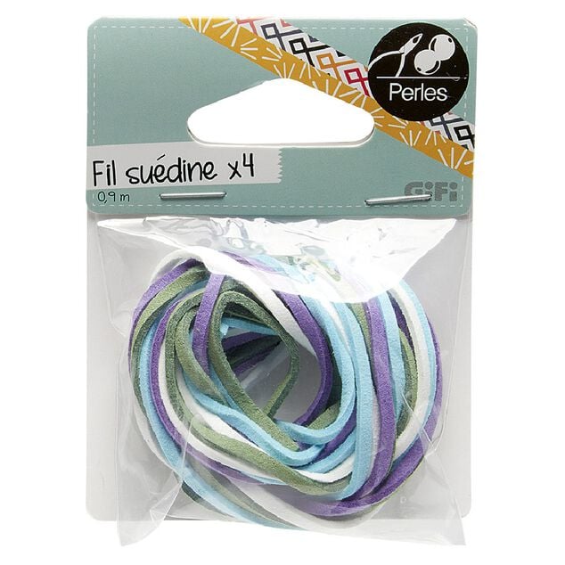 Fils su&eacute;dine X4  Bleu  L0,9M
