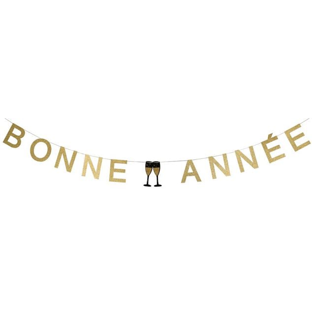 Guirlande Bonne Ann&eacute;e dor&eacute;e