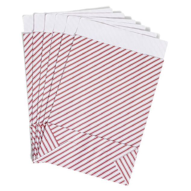 Enveloppe cadeau papier Noël tradition rouge et blanc x6 - 20x8xH28cm