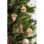 Boule de Noël en verre forme nourriture fast food H7cm (6 modèles)