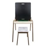 Bureau en bois 3 en 1 -  tableau double face et tabouret
