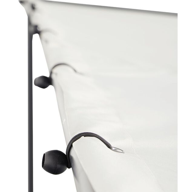 Tonnelle adoss&eacute;e Guethary gris et beige UPF50+ 298x298xH250cm 9m&sup2;