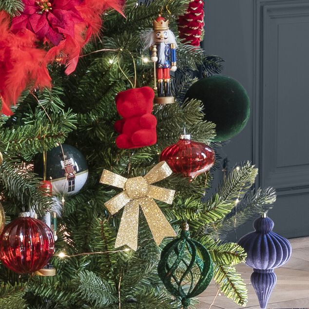 Noeud de No&euml;l dor&eacute; &agrave; suspendre x3