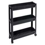 Organiseur 3 niveaux à roulettes noir