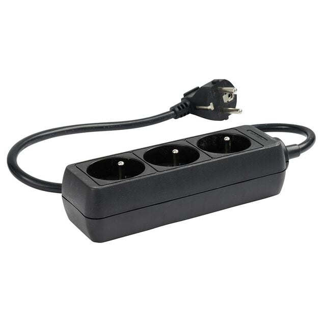 Multiprise noire 3 prises
