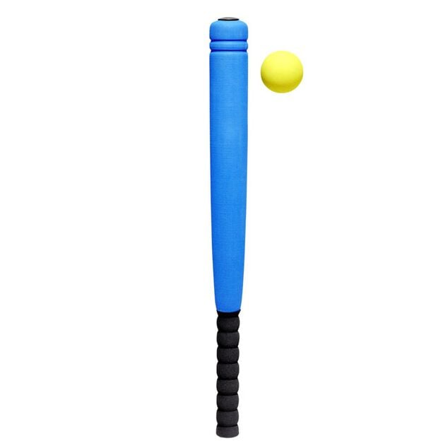 Batte de baseball en mousse avec balle Ø4,7xL53cm 2 modèles)
