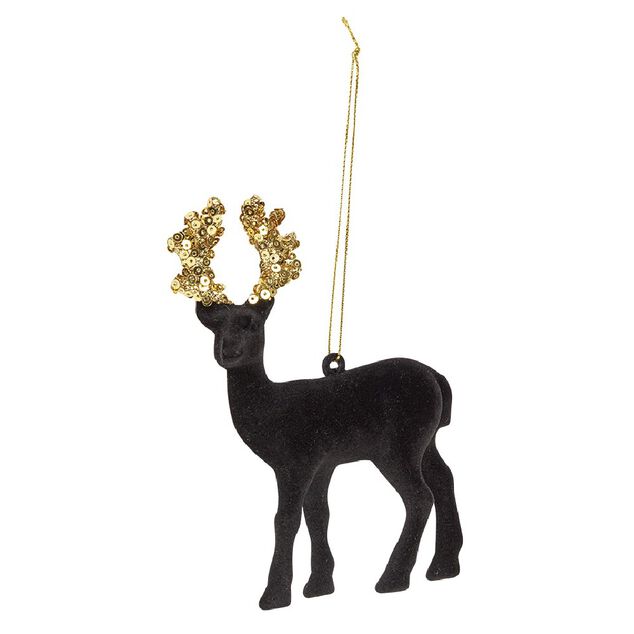 Suspension de No&euml;l Renne en velours