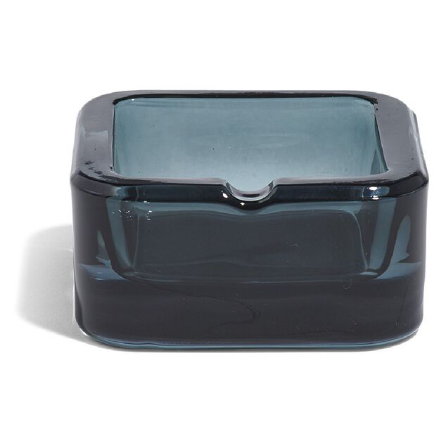 Cendrier carr&eacute; en verre color&eacute;