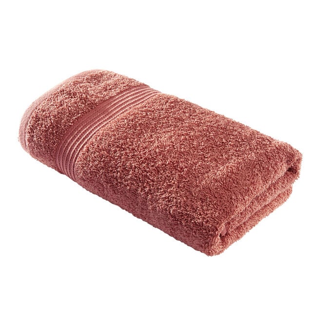 Serviette de toilette 50x90cm coton orange terracotta