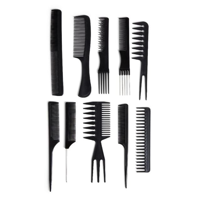 Lot de 10 peignes formes diff&eacute;rentes