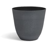 Cache pot rond gris frise ligne horizontale 12 L