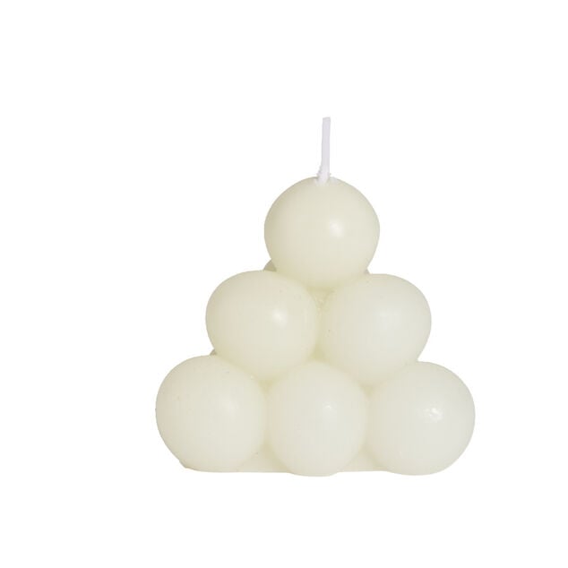 Bougie ronde &agrave; bulles &Oslash;7,8xH6,8cm
