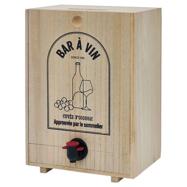Distributeur de vin en bois pour cubi 5L