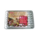 Barquette alu grand mod&egrave;le pour barbecue 1,4L x5