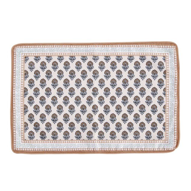 Set de table coton et polyester motif Indie beige 30x40cm