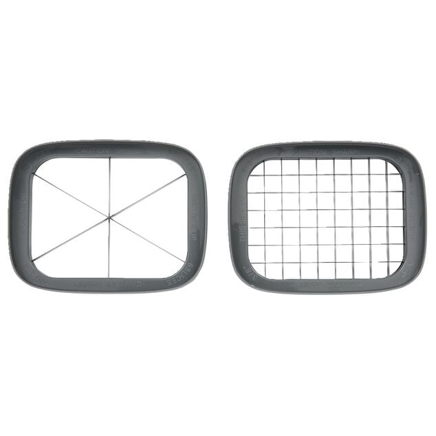 Ustensile d&eacute;coupe aliment 2 lames interchangeables