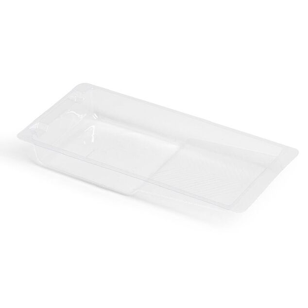 Lot de 3 protections pour bac &agrave; peinture en plastique transparent