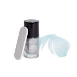 Boule coffret cadeau lime et vernis paillet&eacute; gris &Oslash;8cm