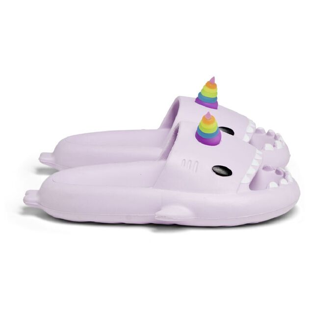 Chaussons requin licorne caoutchouc violet 36/37