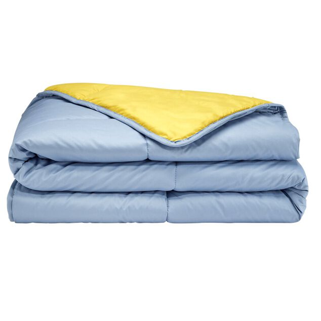 Couette 1 personne légère bicolore 140x200cm (2 modèles)