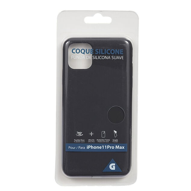 Coque en silicone iPhone Pro Max noir