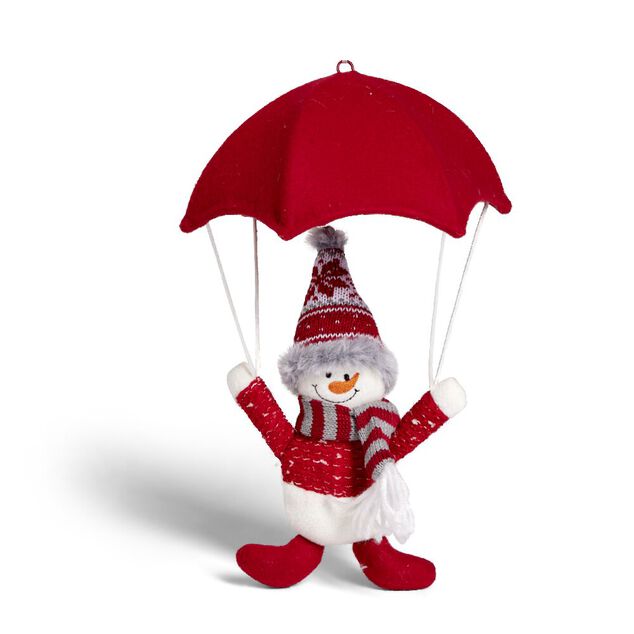 Bonhomme de neige avec parachute H32cm - 2 mod&egrave;les