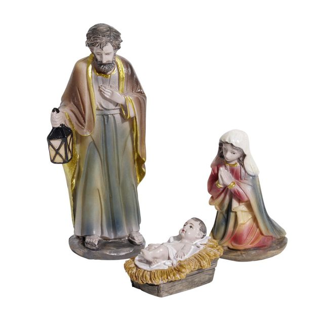 Personnage crèche résine x3