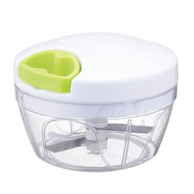 Mini hachoir manuel transparent blanc et vert