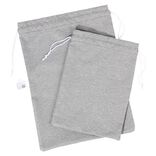 Sac à linge sale ou chaussures x2 polyester gris