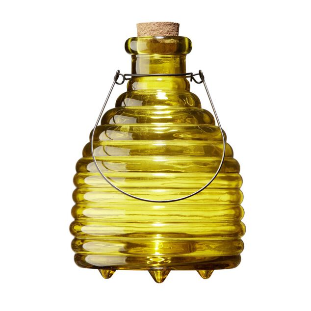 Pi&egrave;ge &agrave; gu&ecirc;pe en verre stri&eacute; &Oslash;15xH35cm