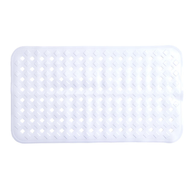 Tapis fond de douche plastique perforé blanc 39x70cm