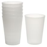 Gobelet plastique blanc translucide 27 cl x6