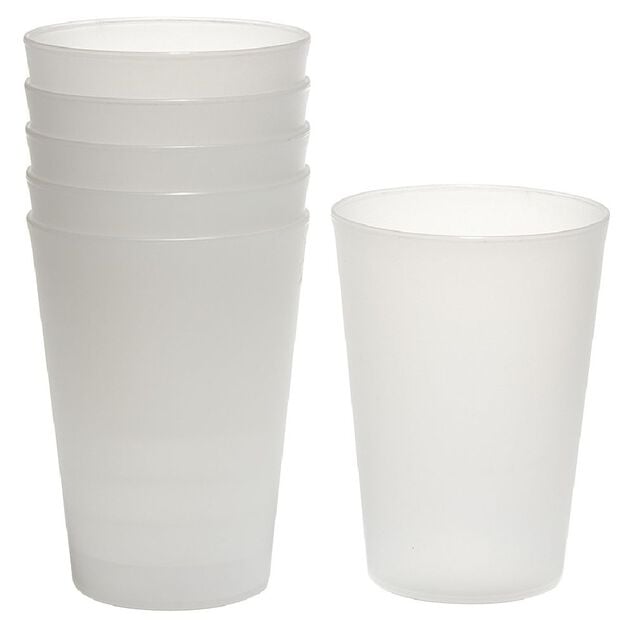 Gobelet plastique blanc translucide 27 cl x6
