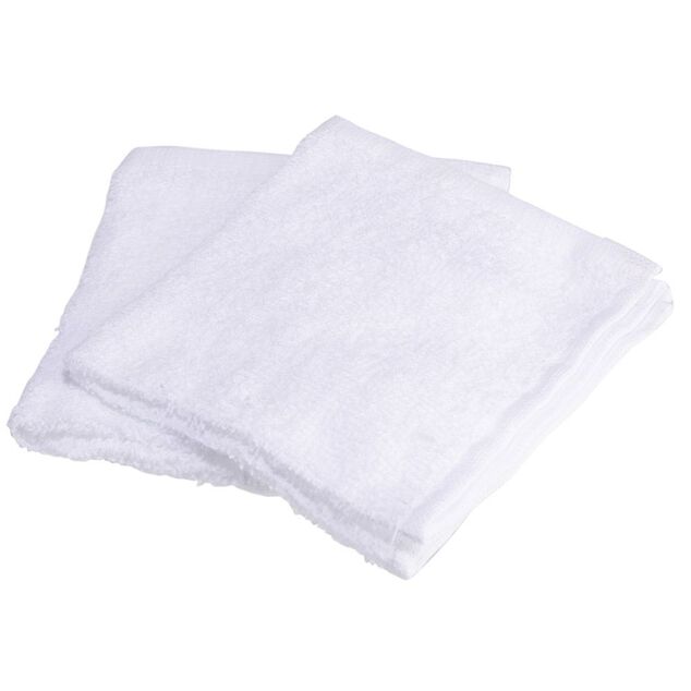 Serviette invité blanche 30x30cm x2