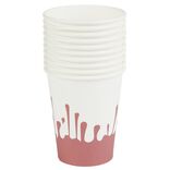 Gobelet en carton Halloween motif sang coulant 25cl x10