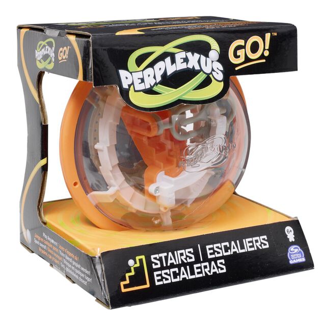 Boule Perplexus 3D 100 d&eacute;fis plastique jaune 23x20cm