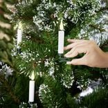 Lot de 5 bougies LED blanches flamme blanc chaud avec télécommande