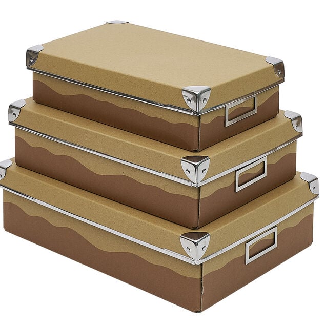 Bo&icirc;te gigogne x3 en carton avec renfort m&eacute;tal