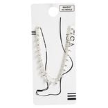 Cha&icirc;ne de cheville 2 rangs maille fine et perles argent&eacute;