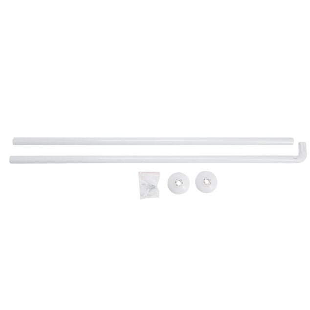 Barre de douche d'angle blanche 80x80cm